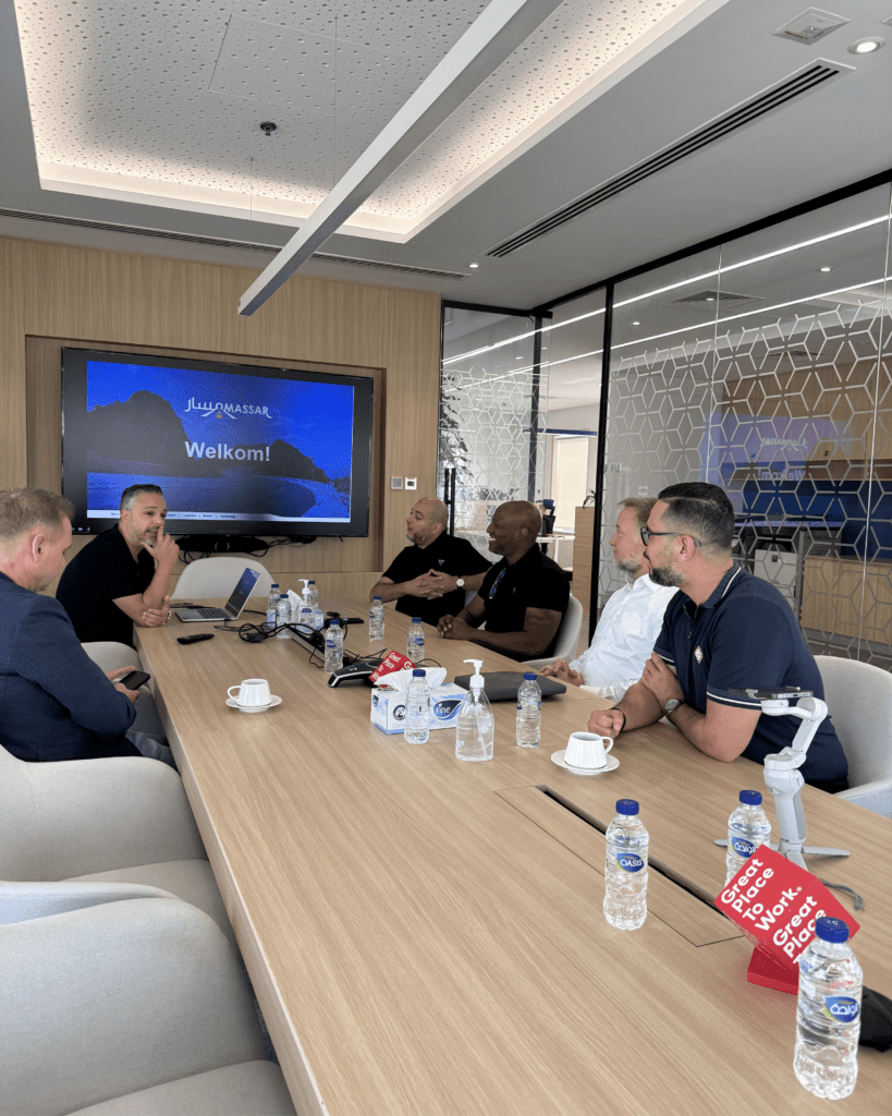 Delegates in a boardroom session during the trade mission